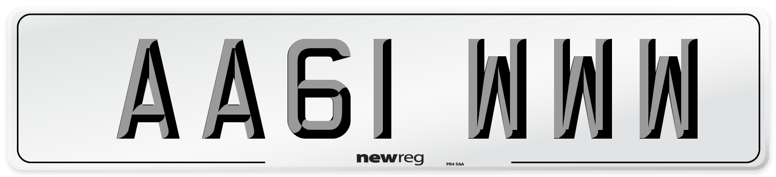AA61 WWW Number Plate from New Reg